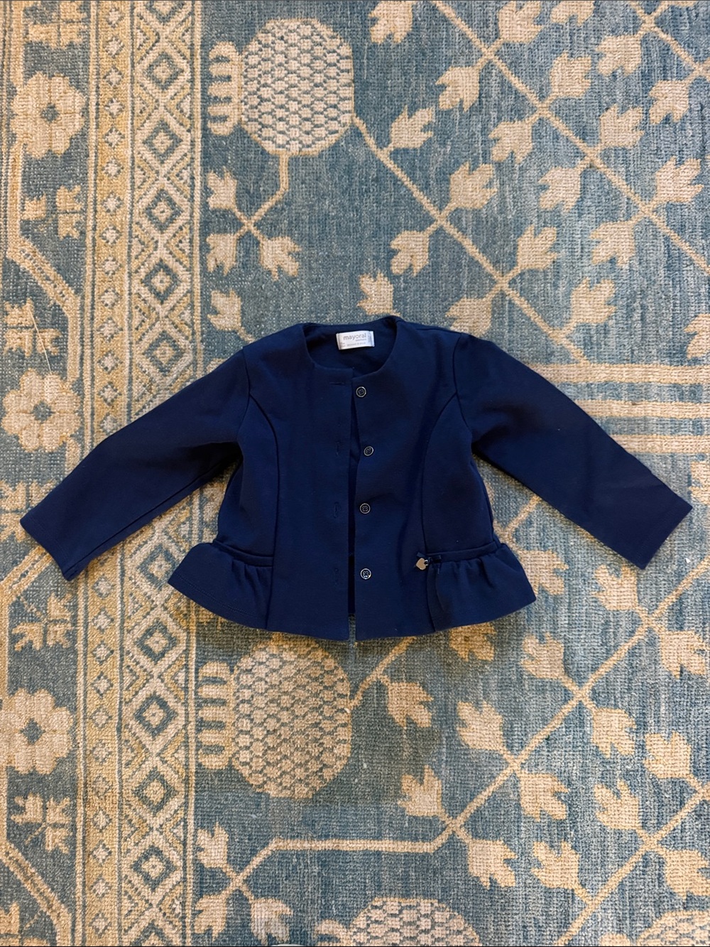 Mayoral Girls' Navy Peplum Blazer